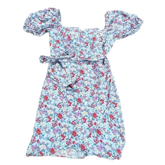 B. Smart Womens Juniors blue Floral Print Mini Bodycon Dress size 3 NWT - Picture 5 of 10